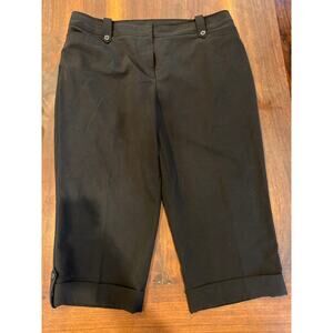 Dress Barn Black Dress Capri Pant Cuffed